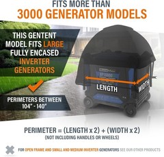 GenTent XL Inverter Running Cover Generator Tent Black