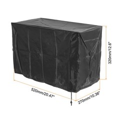 Motor Engine Cover, 20″L x 10″W x 12″H Outboard Motor Cover 15Hp, Black