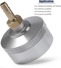 Aluminum Extended Run Fuel Gas Cap w/ Brass Hose For Yamaha EF2000is EF1000is