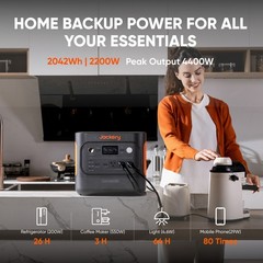 Jackery Power Station Explorer 2000 V2 with 200W Solar Panel