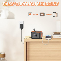 Portable Power Station 120W, Power Bank with AC Outlet, Portable Generator 97.6W