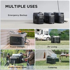 HYBRID GENERATOR Gas & Electric Option Self Auto Charge Turns on With PHONE APP