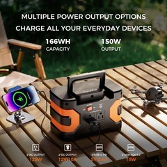 150W 166Wh Battery Power Generator Portable Power Station for Outdoor Camping