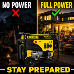 Champion 6250W Portable Gas Generator 5000W Running Wheel Kit 120/240V