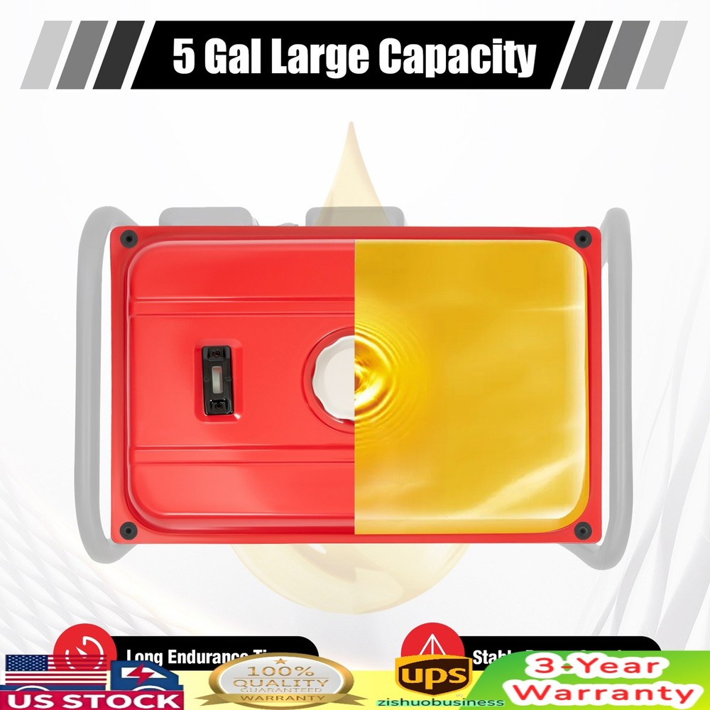 4 Gallon Universal Fuel Gas Tank Generator Petcock Filter Gauge Cap for EC2500
