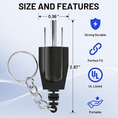 Generator Grounding Plug with Keychain – Portable Neutral Ground Bonding Adapter