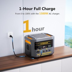 VTOMAN FlashSpeed 2400 Portable Solar Generator Power Station