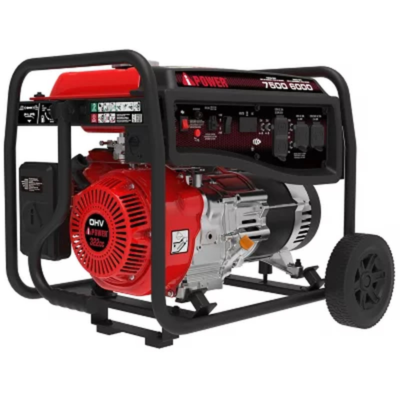 Aipower Portable Generator 7500 / 6000 Watt with 322Cc OHV Engine SUA750 NEW USA