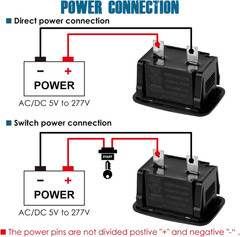 Digital Hours Counter,Ac/Dc 5V to 277V for Garden Tractor Generator Scooter Club