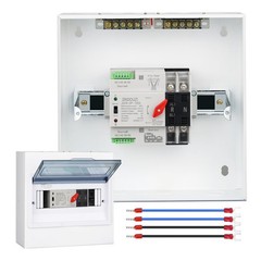 100A Automatic Transfer Switch,220V Generator 4P AC220V, Black