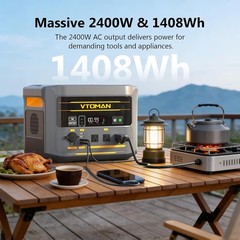 VTOMAN FlashSpeed 2400 Portable Solar Generator Power Station