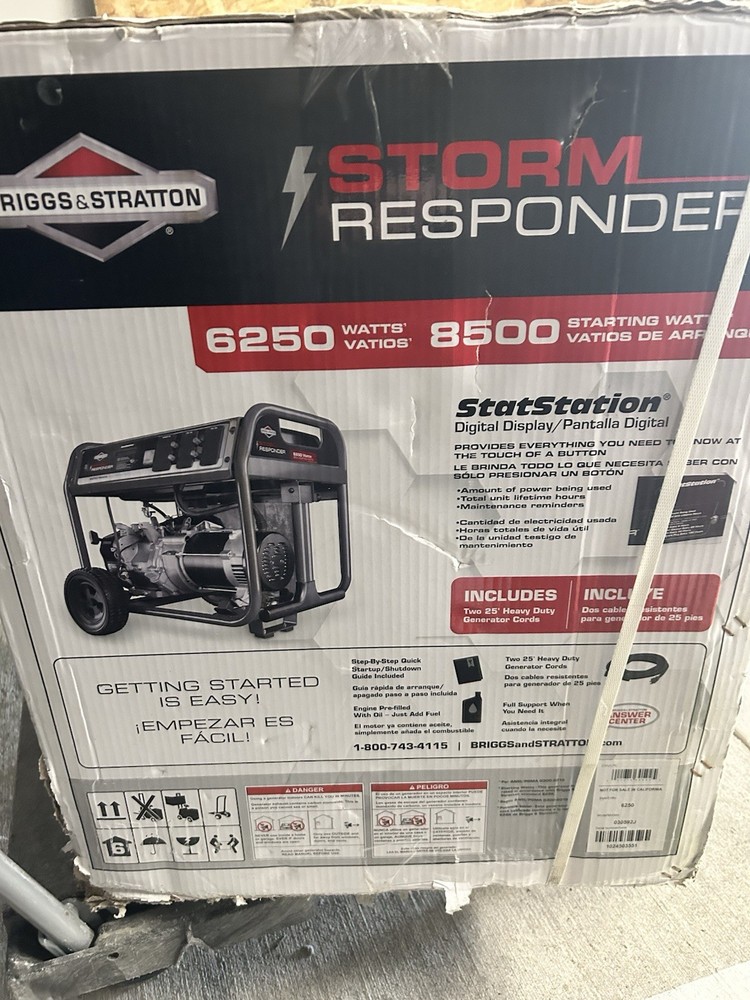 ** NEW IN BOX ** Briggs & Stratton Storm Responder Generator with OHV Motor.