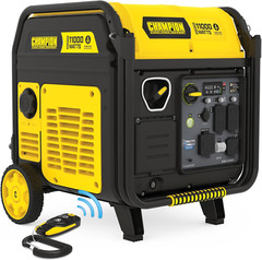 Champion 11,000-W Quiet Portable Gas Inverter Generator, Remote Start, CO Sensor