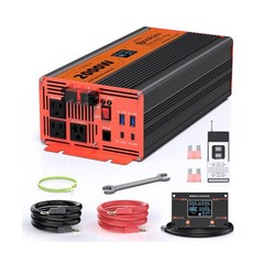 2000W Pure Sine Wave Inverter, Car Power Inverter 24V to 120V with Dual AC an…