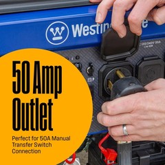Westinghouse 12500 Watt Dual Fuel Home Backup Portable Generator Remote Electric