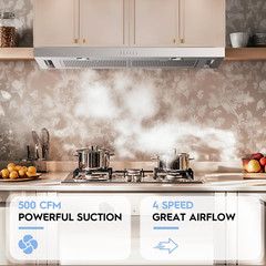 30″ Campanas De Cocina Extractor Grasa Acero Inoxidable Kitchen Range Hood Fan