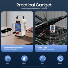 Emergency Survival Power Energy 150W Portable Manual Hand Crank Dynamo Generator