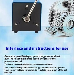 Portable Hand-Crank Generator for Outdoor Use Compact Household High-Power Model