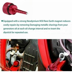 Magnetic Oil Dipstick Generator Oil Dip Stick Red for Honda EU2200i Generator