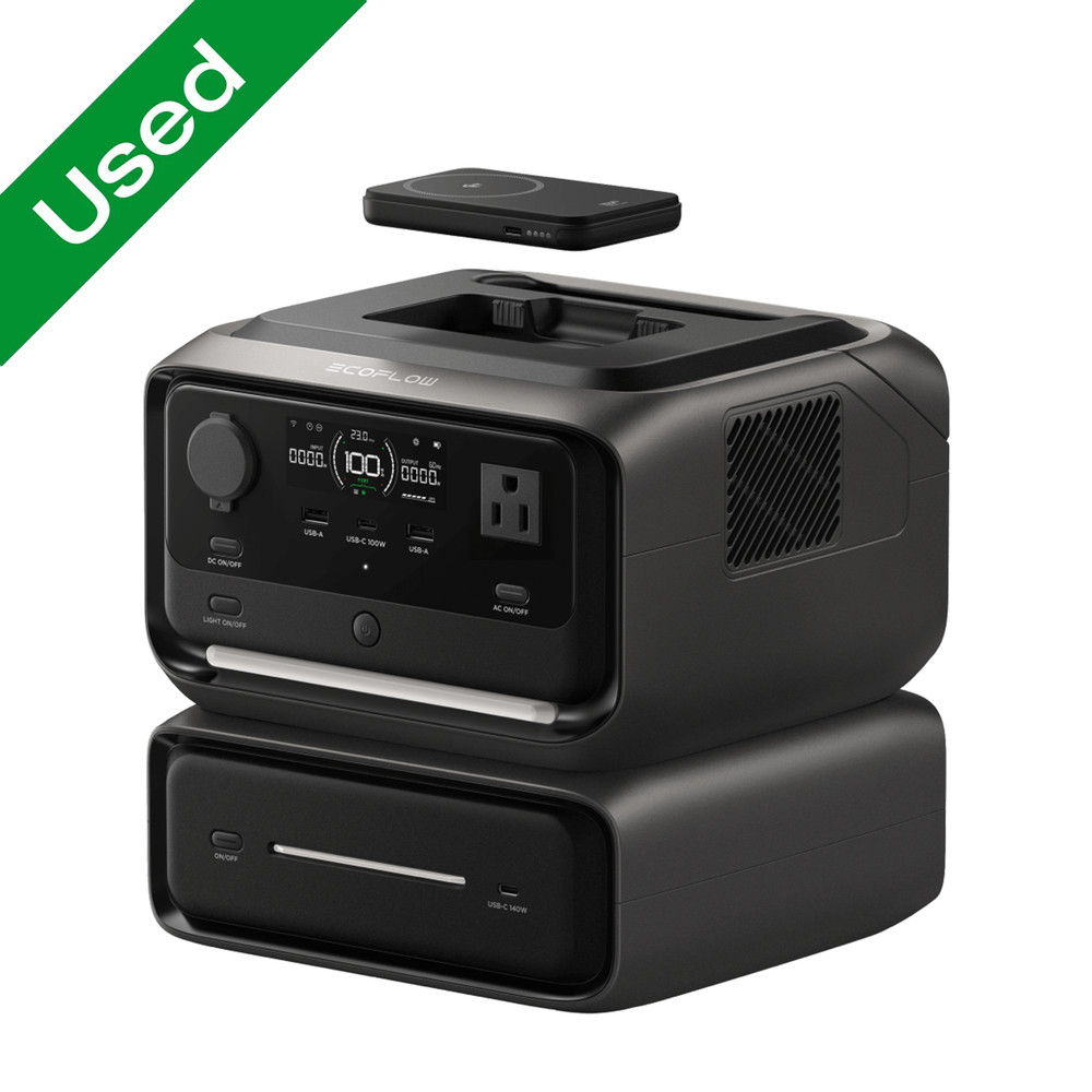 EcoFlow 572Wh River 3 Plus Portable Power Station with EB300 Extra Battery