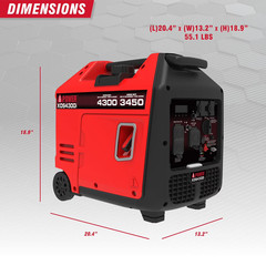 4300/3450-Watt A-ipower Lightweight Gas Inverter + Telescopic Handle Generator