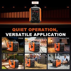 Portable Inverter Generator Gas Powered Quiet for Home Backup Construction 4KW