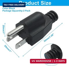 Biaungdo 2 Pack Neutral Ground Bonding Plug for Portable Inverter Generator, Sur