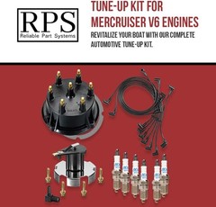 Mercruiser Thunderbolt 4.3 L V6 DISTRIBUTOR CAP ROTOR SPARK PLUG WIRES KIT SET