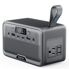 DARAN Portable Power Station 89.6Wh LiFePO4 Battery 100W(200W Advanced Gray