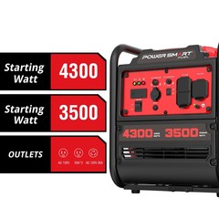 PowerSmart DB5041 Open Frame Gas Inverter Generator | 4300W Surge / 3500W Rated