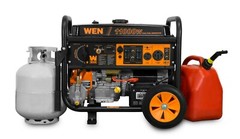 WEN 11,000-W Portable Hybrid RV Ready Dual Fuel Gas Generator w/ Electric Start