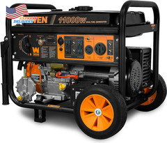 11000-Watt 120V/240V Dual Fuel Portable Generator w/Wheel Kit & Electric Start