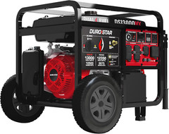 DUROSTAR 13,000-Watt Portable Dual Fuel Gas Generator, Electric Start, CO Sensor