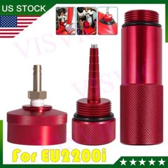Red Generator Aluminum Extended Run Gas Cap w/ Brass Funnel For Honda EU2200i