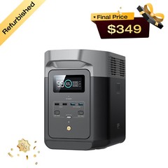 EcoFlow DELTA 2 Portable Power Station 1024Wh Certified Refurbished, LiFePO4