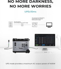 OUKITEL 5120Wh Solar Generator 3600W Power Station 5x3600W AC Output-6000W Surge