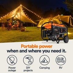 Generac Gp Series 4,500 Watt Gas Powered 49-State Portable Generator With