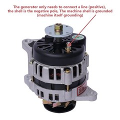 2000W 24V Permanent Magnet DC Generator Low RPM Pure Copper 2-Wheel Agriculture
