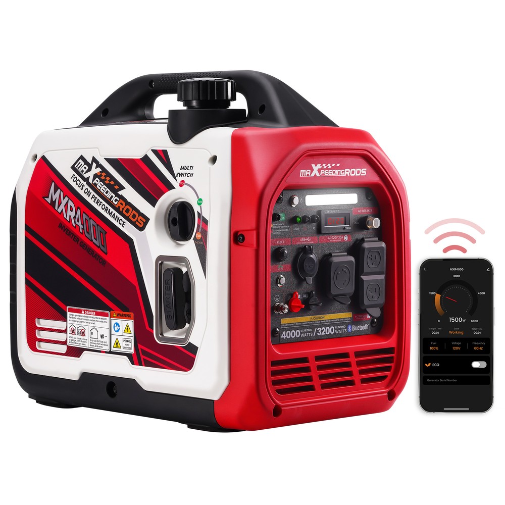 4000W /3200W Portable Inverter Generator Gas Powered Quiet for Outdoor Camping