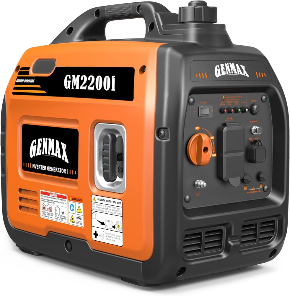 GENMAX Portable Generator，2200W Ultra-Quiet Gas Engine, EPA Compliant(GM2200i)