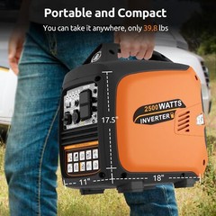 Efurden Inverter Generator 2500W Gas Powered Quiet for Outdoor Home Emergency