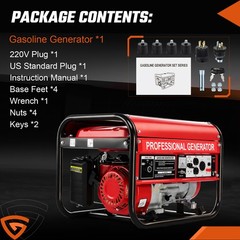 Gas Powered 5KW Portable Inverter Generator Quiet 68 dB Home Backup Emergency US