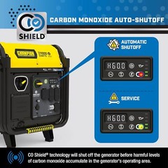 Champion 11,000-W Quiet Portable Gas Inverter Generator, Remote Start, CO Sensor