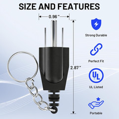 Generator Grounding Plug with Keychain – Portable Neutral Ground Bonding Adapter