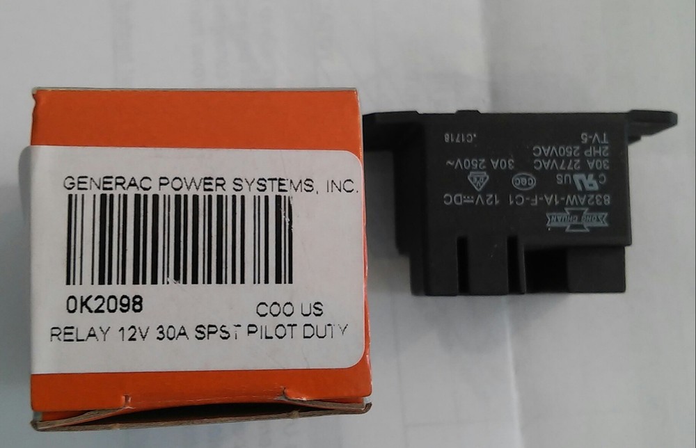 Generac 0K2098 Relay 12V 30A SPST Pilot Duty 