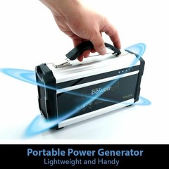 Serenelife Rechargeable Battery Portable Power Generator – 222-Watt Solar Panel