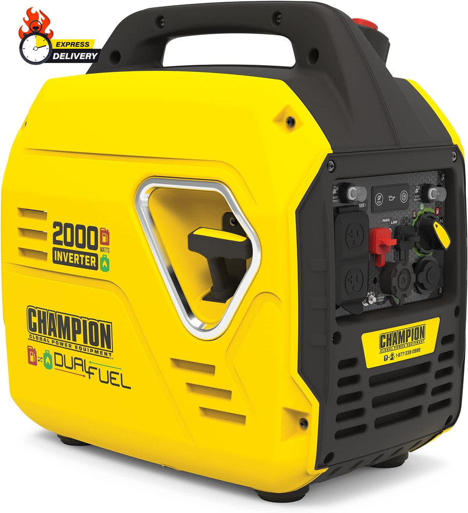 2000-Watt Dual Fuel Ultralight Portable Inverter Generator with Quiet Technology