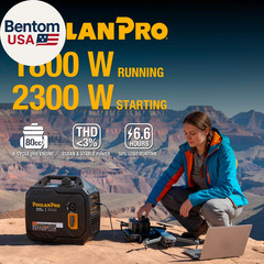 2300W Portable Inverter Generator, Quiet Gas Powered Generator for Home Backup,