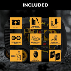 W02985 Inverter Portable Generator 3200W Remote Start, RV Ready Quiet Gas Power
