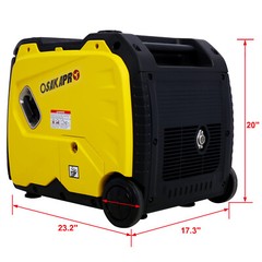 Quiet Inverter Generator 4500w foldable handle w/wheel 212cc 4 stroke CARB EPA